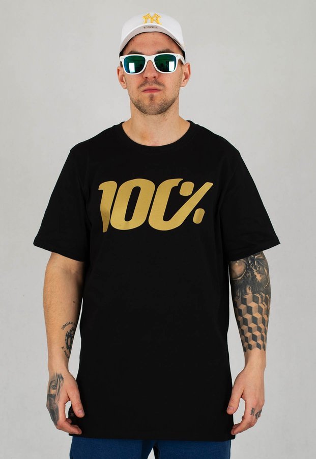 T-shirt Stoprocent Big Sto czarno złoty