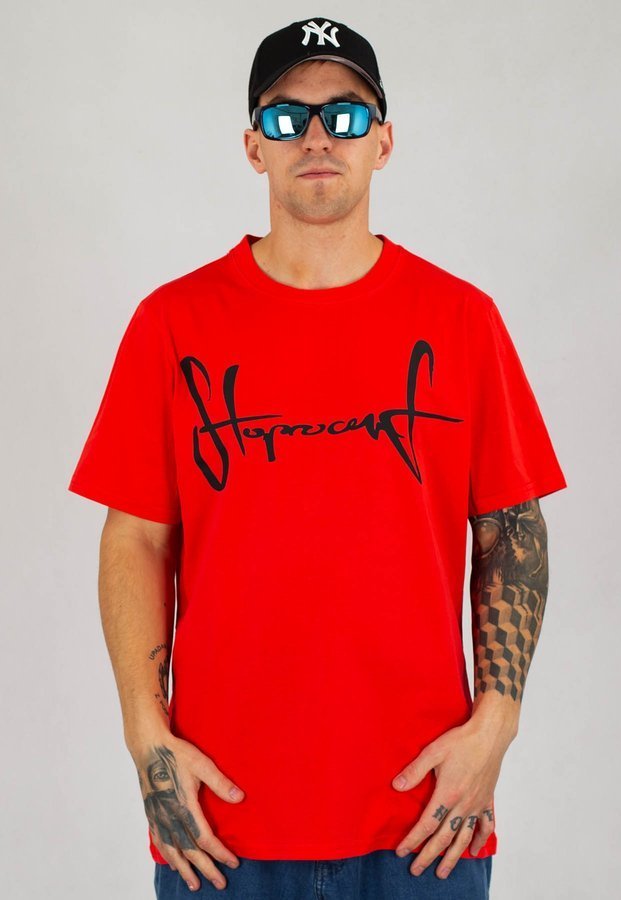 T-shirt Stoprocent Big Tag czerwono czarny