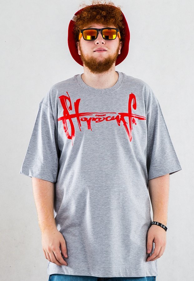 T-shirt Stoprocent BrushTag szary