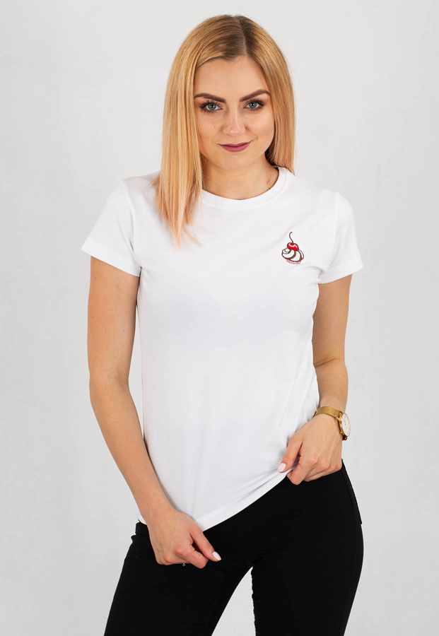 T-shirt Stoprocent Cherry biały