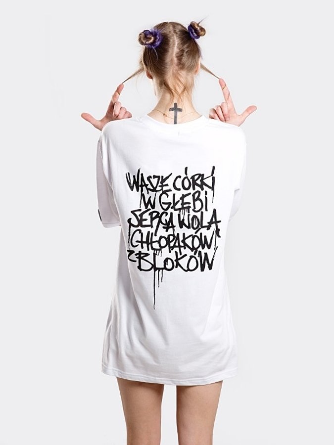 T-shirt Stoprocent Córki biały