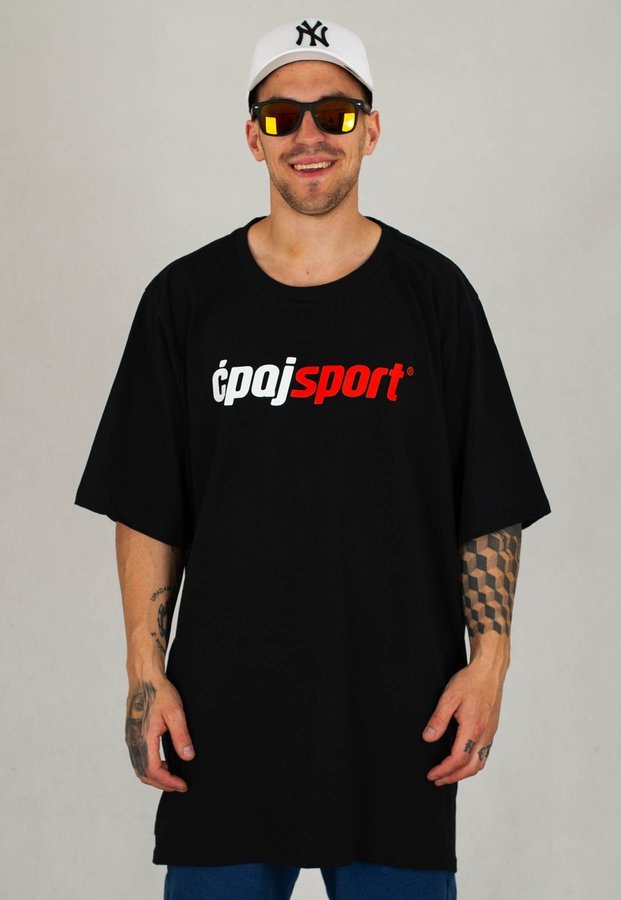 T-shirt Stoprocent Ćpaj Sport czarny