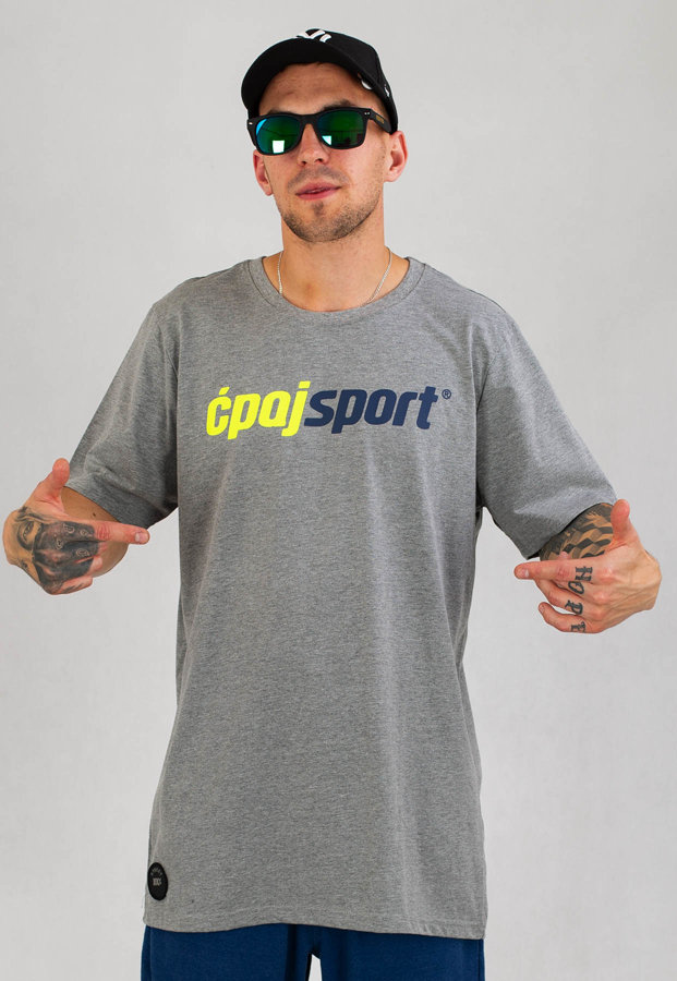T-shirt Stoprocent Ćpaj Sport szary
