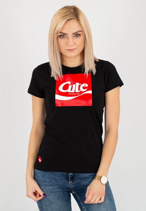T-shirt Stoprocent Cute 17 czarny