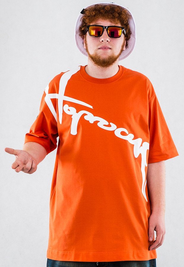 T-shirt Stoprocent Downhill pomarańczowy