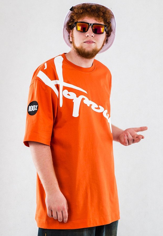 T-shirt Stoprocent Downhill pomarańczowy