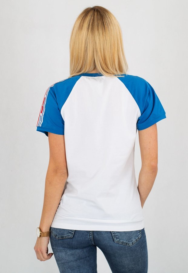 T-shirt Stoprocent Hools biało niebieski