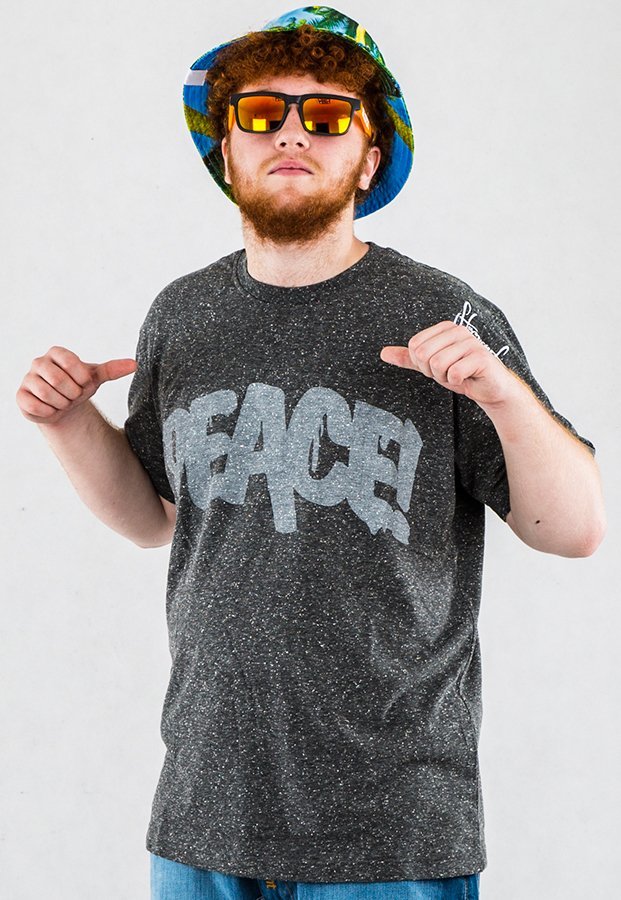 T-shirt Stoprocent Peace biały