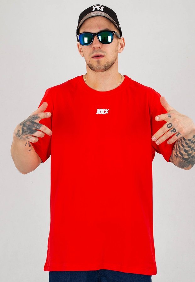 T-shirt Stoprocent Regular 100 czerwony