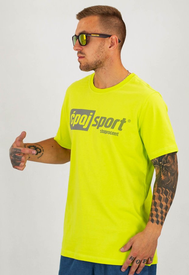 T-shirt Stoprocent Regular Ćpaj Sport zielony