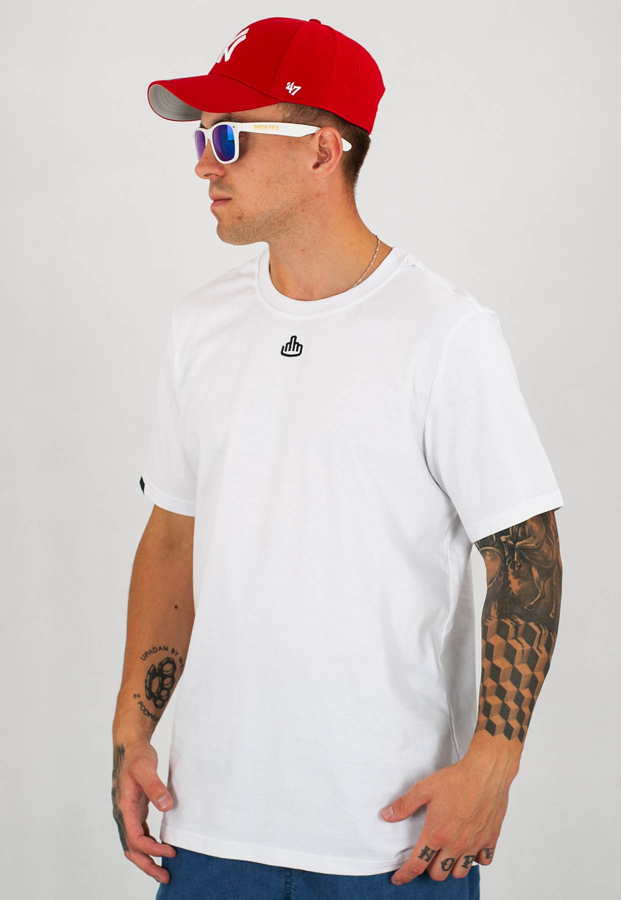 T-shirt Stoprocent Regular FCK biały