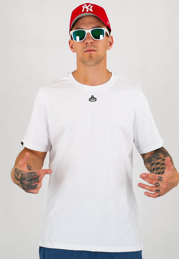 T-shirt Stoprocent Regular FCK biały