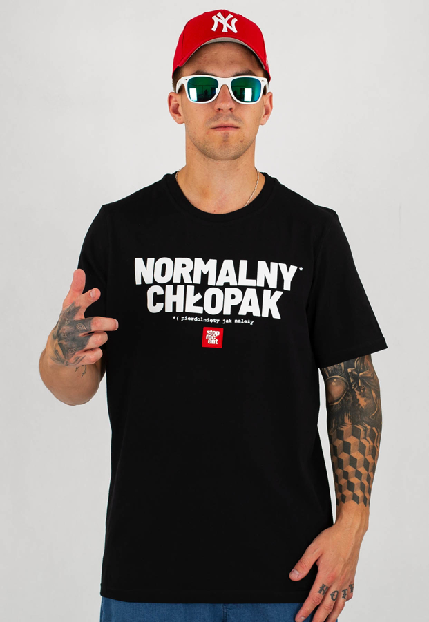 T-shirt Stoprocent Regular Norm czarny