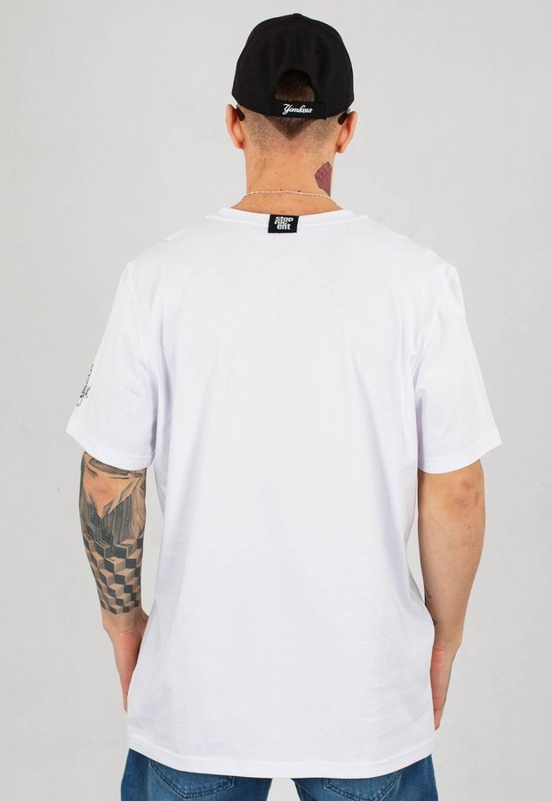 T-shirt Stoprocent Regular Roll biały