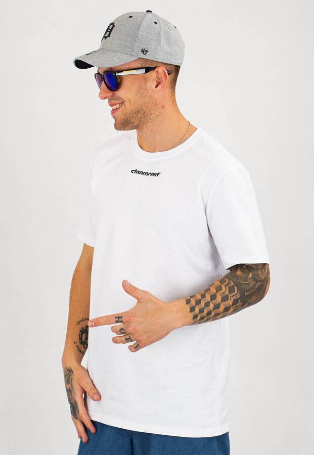T-shirt Stoprocent Regular Simplecut biały