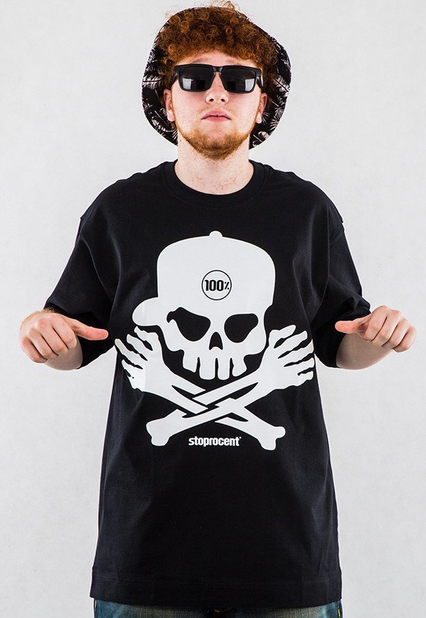 T-shirt Stoprocent Skull czarny