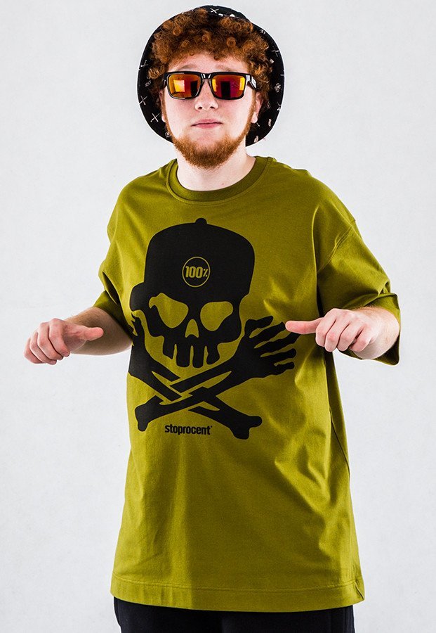 T-shirt Stoprocent Skull khaki