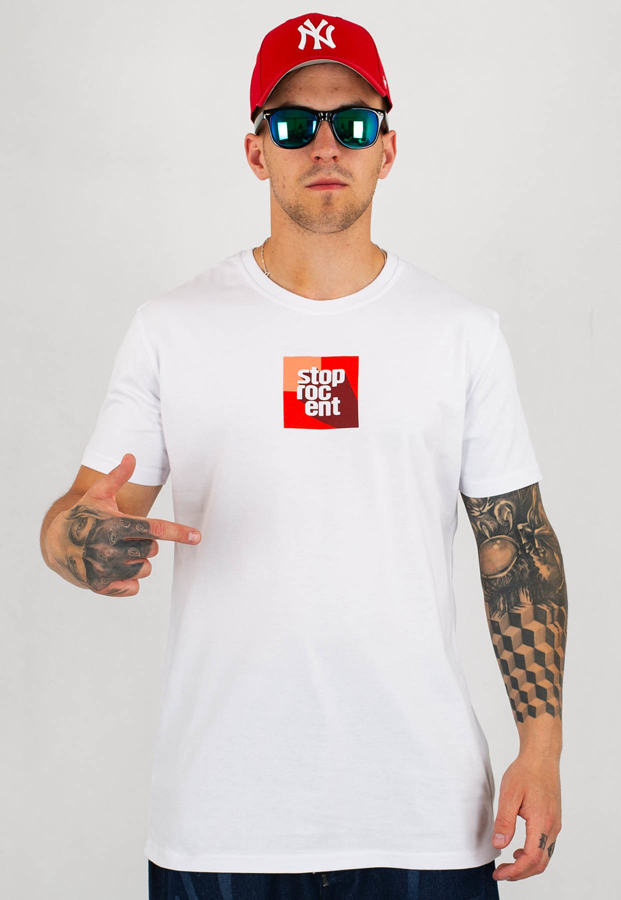 T-shirt Stoprocent Slim 3DCube biały