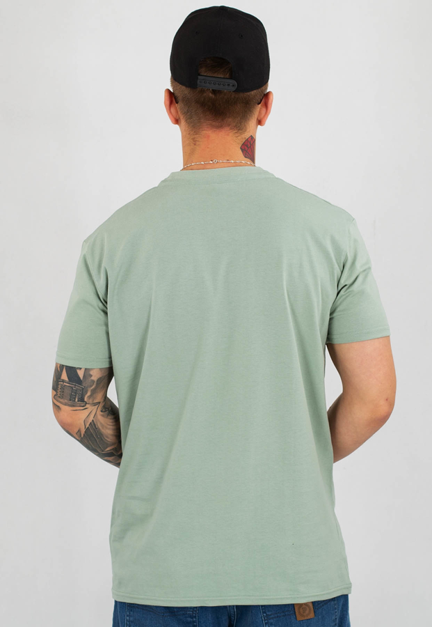 T-shirt Stoprocent Slim Base Smalltag szaro zielony