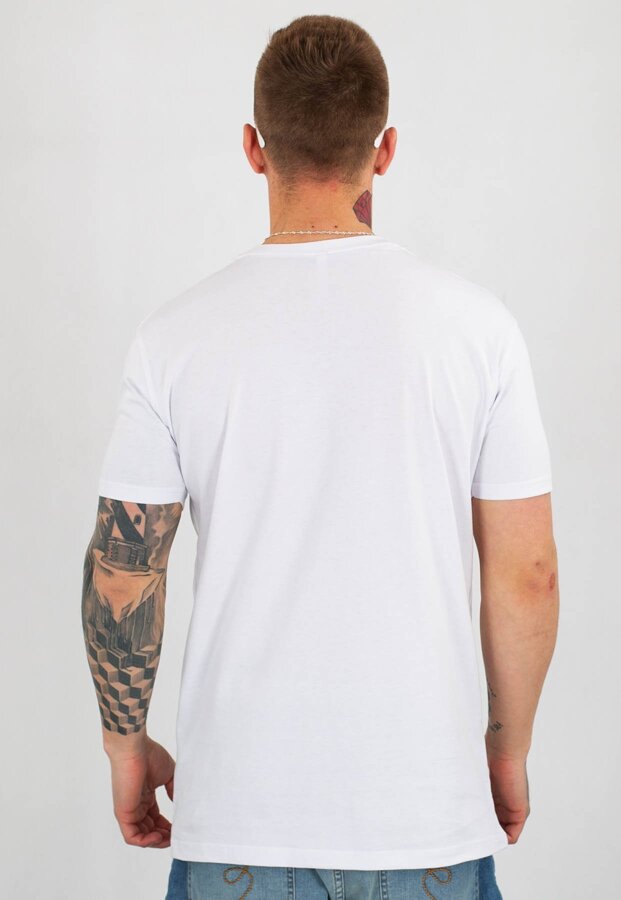 T-shirt Stoprocent Slim Base Tag biały