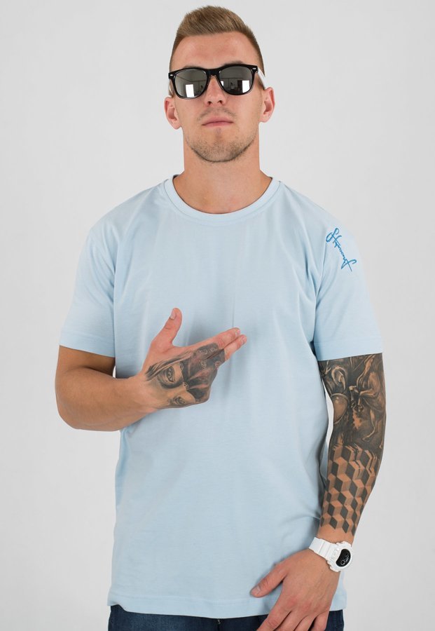 T-shirt Stoprocent Slim Base niebieski