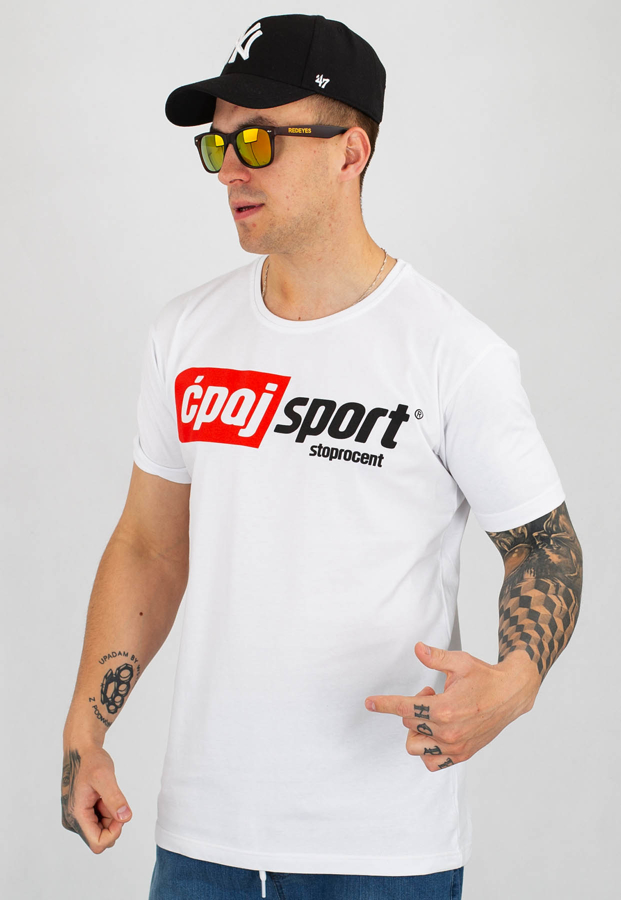 T-shirt Stoprocent Slim CS Simple biały