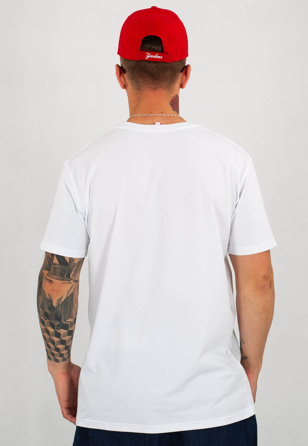 T-shirt Stoprocent Slim Chopped biały