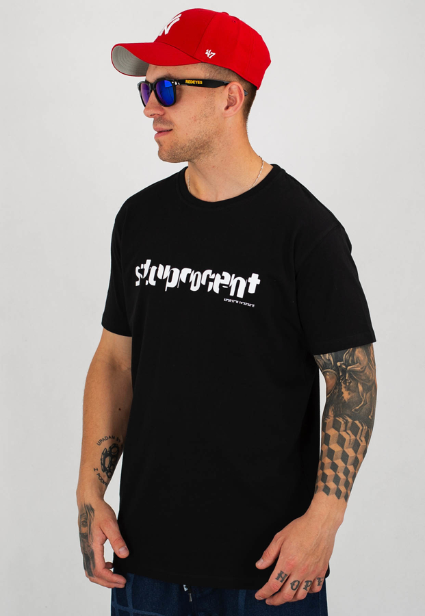 T-shirt Stoprocent Slim Chopped czarny
