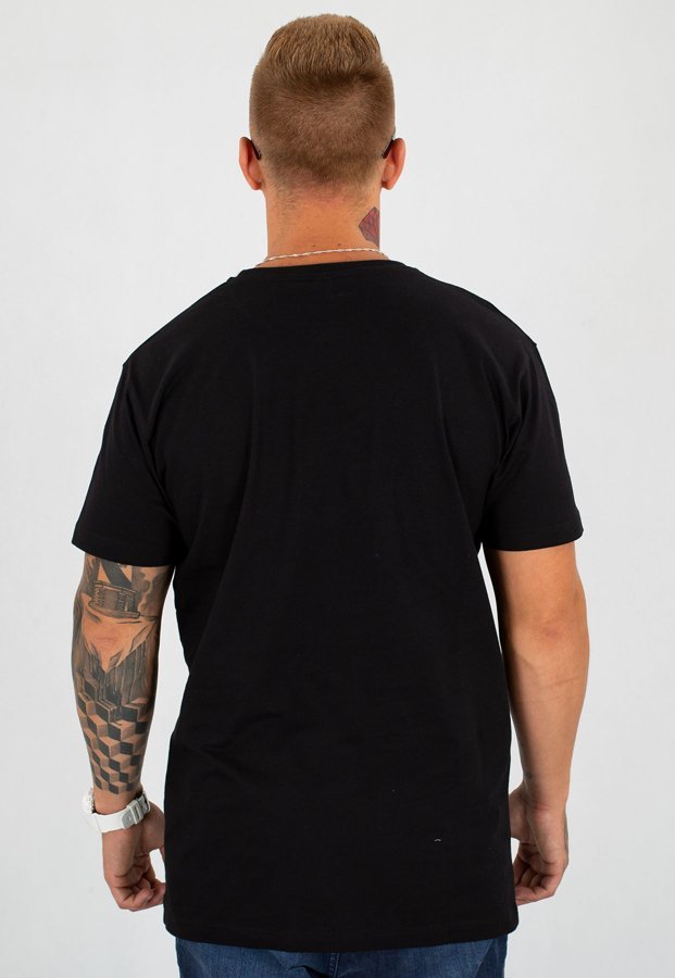 T-shirt Stoprocent Slim Druk Fluorescencyjny Tag 18 czarny