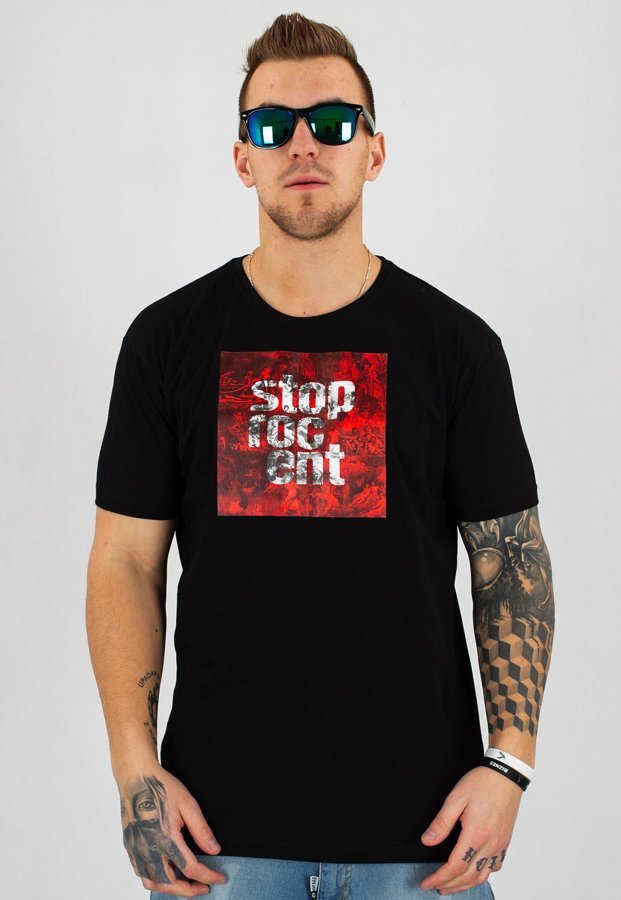 T-shirt Stoprocent Slim FCKCube czarny
