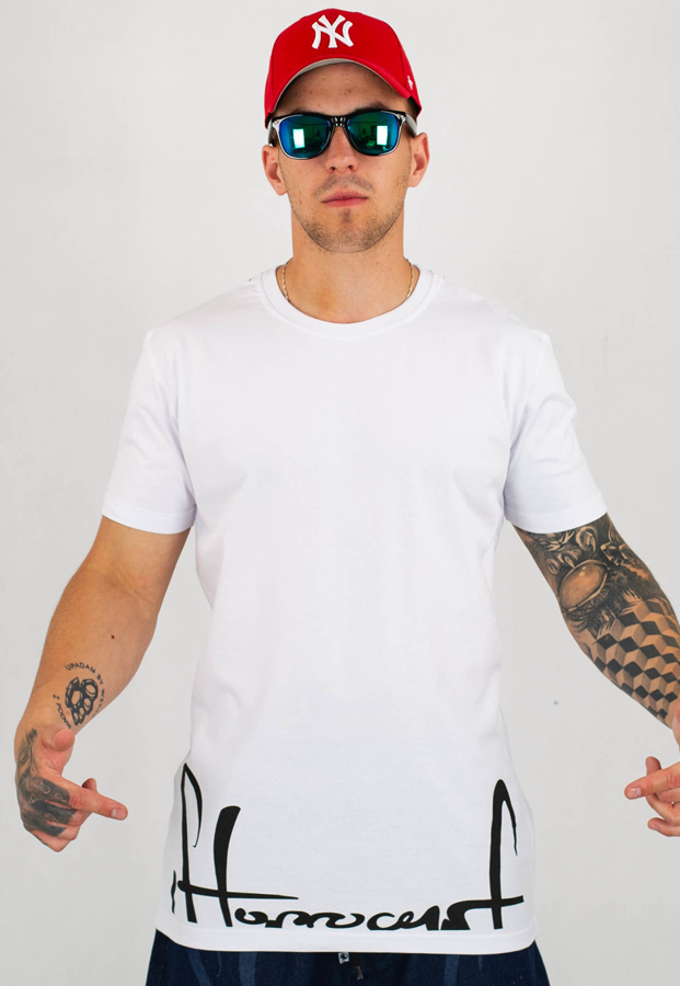 T-shirt Stoprocent Slim Lotag biały