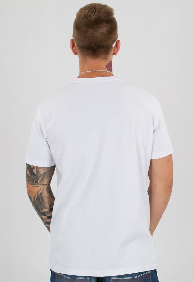 T-shirt Stoprocent Slim Newton biały