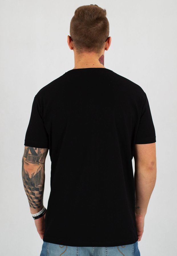 T-shirt Stoprocent Slim Simple czarno biały