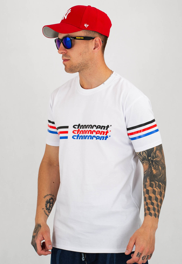 T-shirt Stoprocent Slim Sportline biały