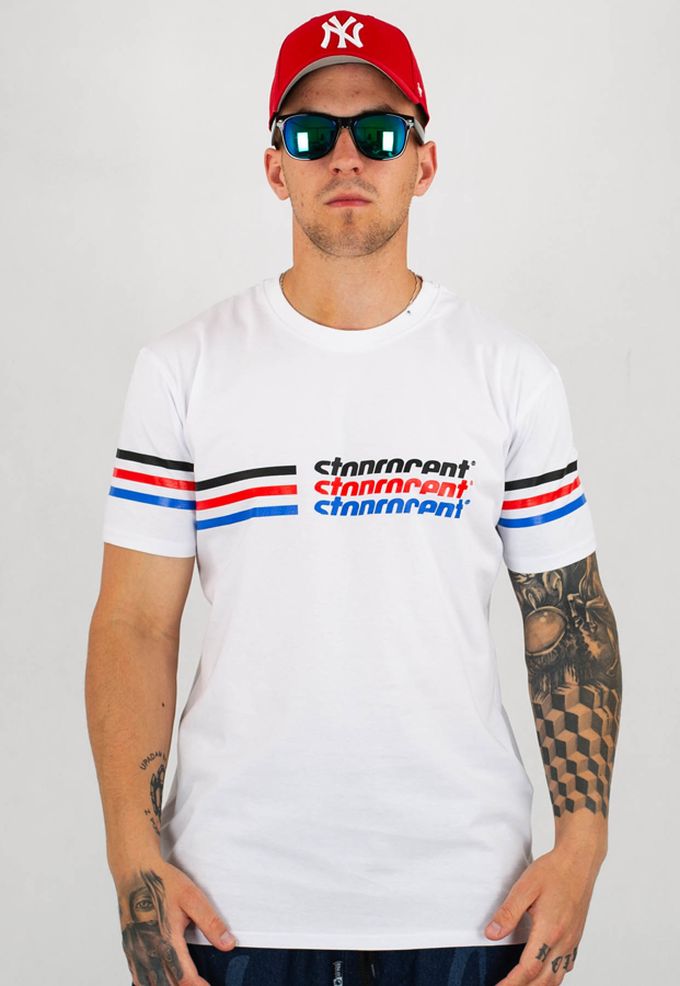 T-shirt Stoprocent Slim Sportline biały