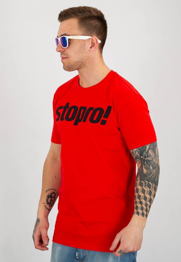 T-shirt Stoprocent Slim Stopro czerwony