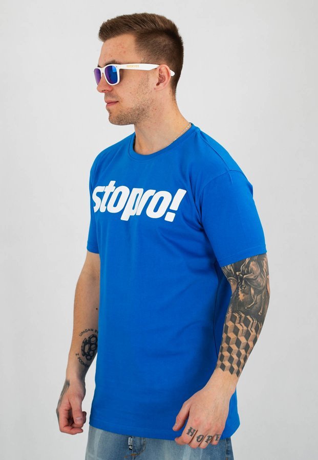 T-shirt Stoprocent Slim Stopro niebieski