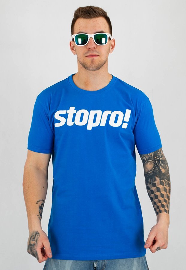 T-shirt Stoprocent Slim Stopro niebieski