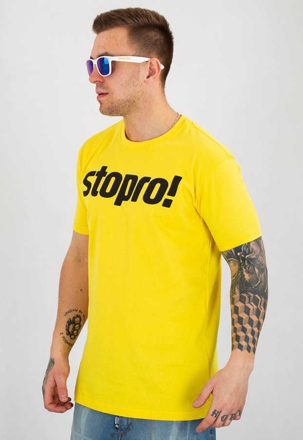 T-shirt Stoprocent Slim Stopro żółty