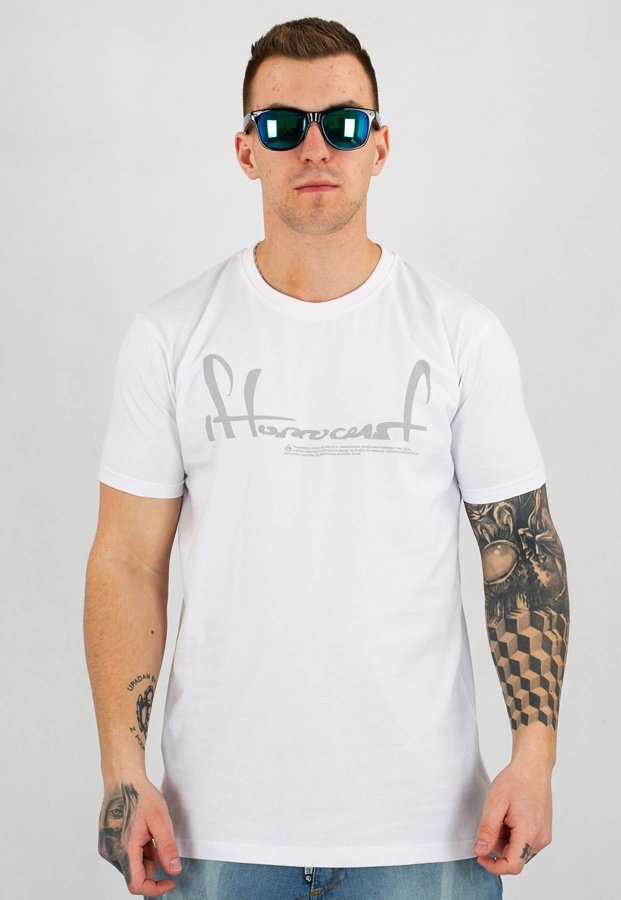 T-shirt Stoprocent Slim Sunktag biały