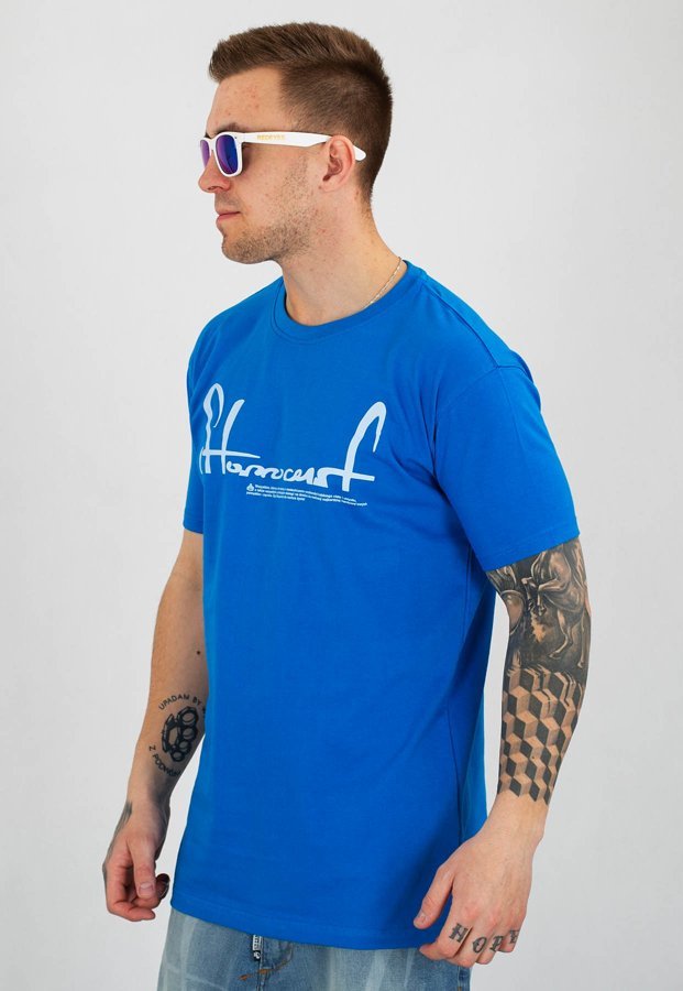 T-shirt Stoprocent Slim Sunktag niebieski