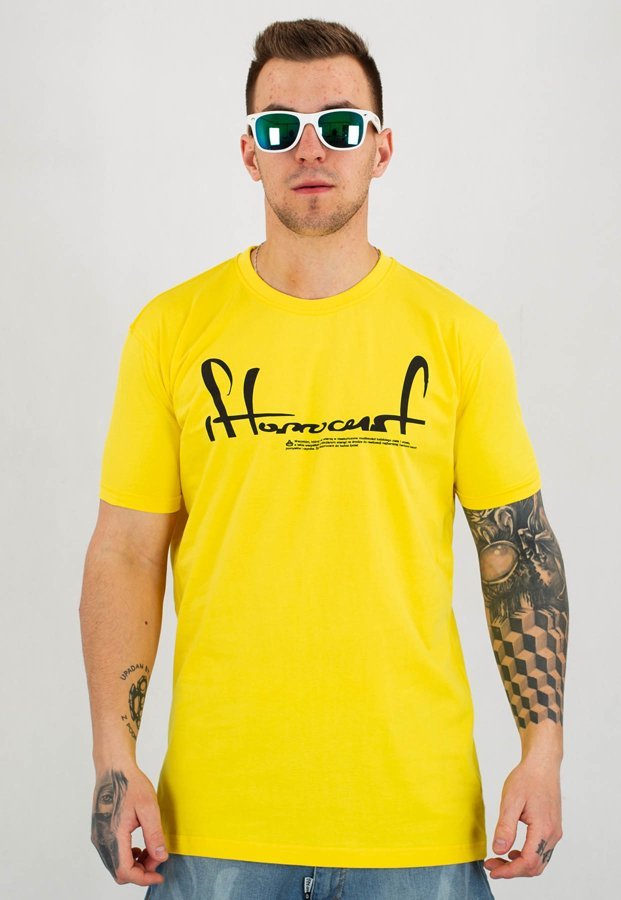 T-shirt Stoprocent Slim Sunktag żółty