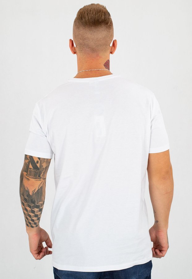 T-shirt Stoprocent Slim Tag biały