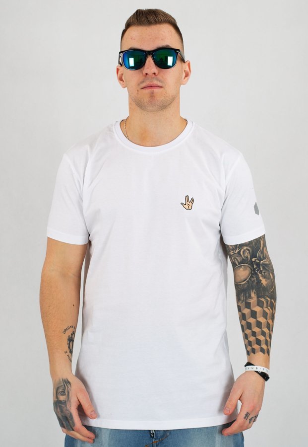 T-shirt Stoprocent Slim UFO biały
