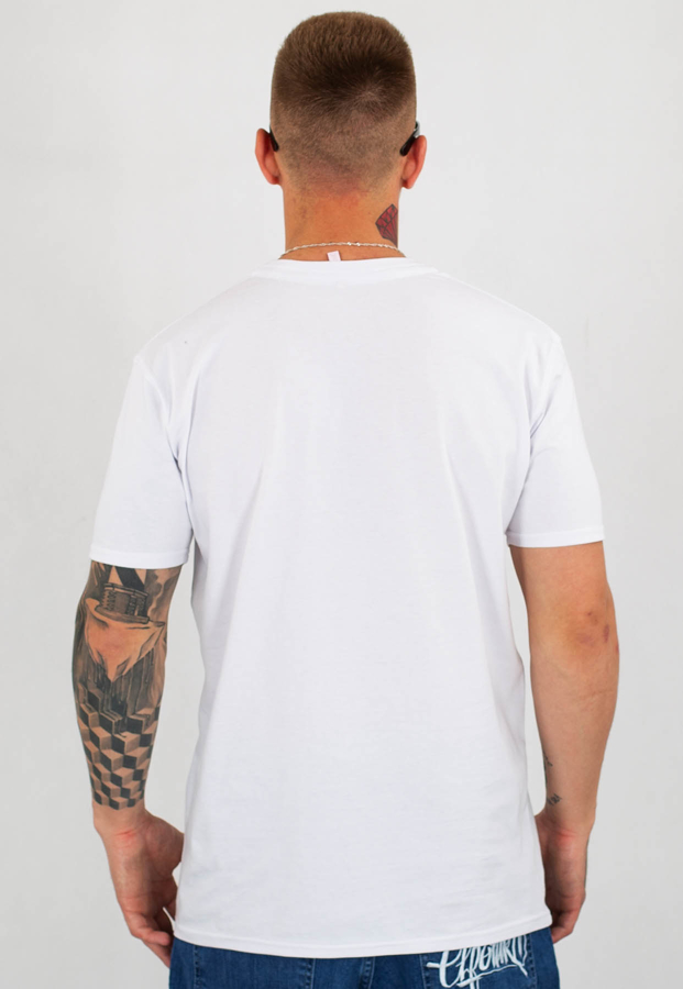 T-shirt Stoprocent Slim Vertcut biały