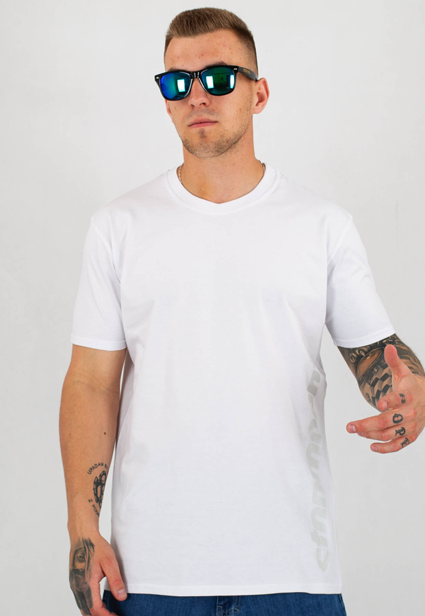 T-shirt Stoprocent Slim Vertcut biały
