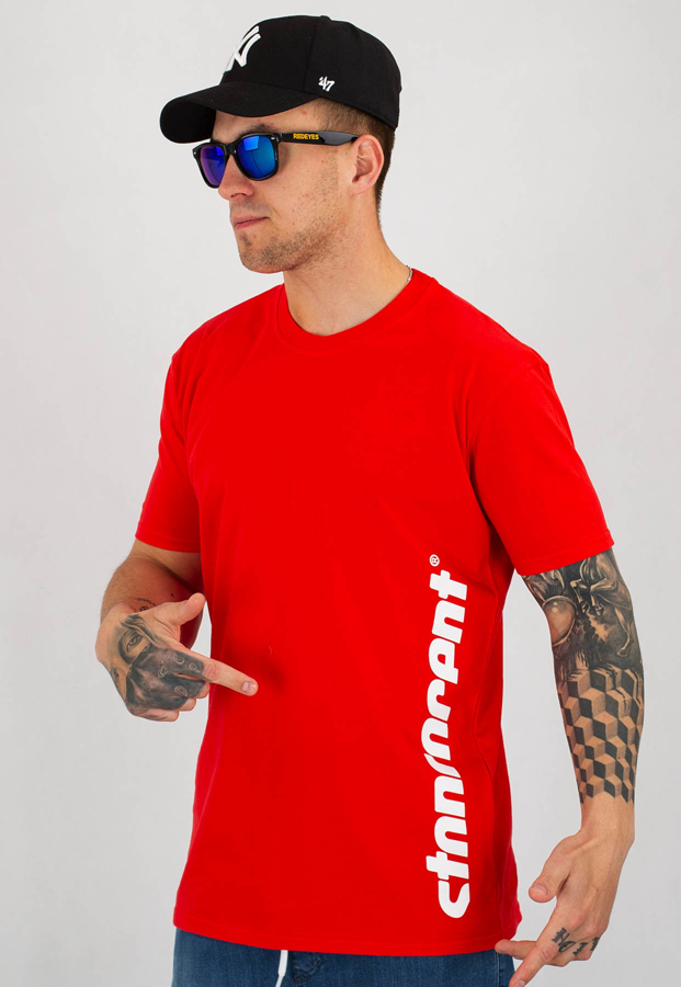 T-shirt Stoprocent Slim Vertcut czerwony
