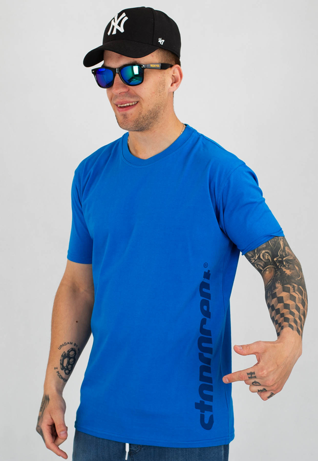 T-shirt Stoprocent Slim Vertcut niebieski
