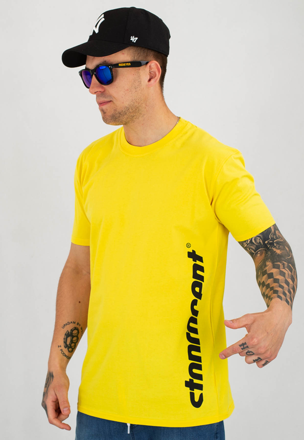 T-shirt Stoprocent Slim Vertcut żółty