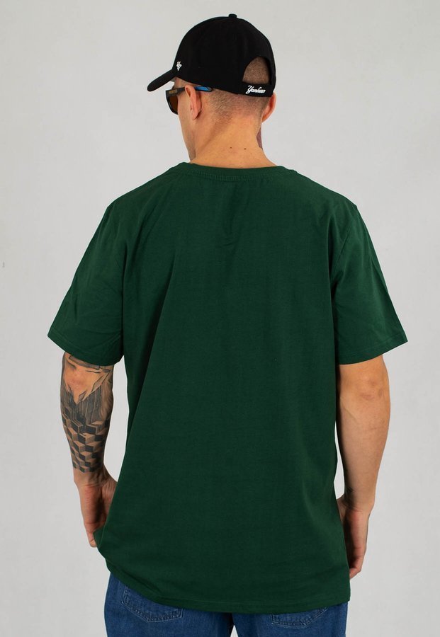 T-shirt Stoprocent Small Tag zielono czarna